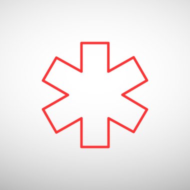 Tıp sembolü basit web simgesi