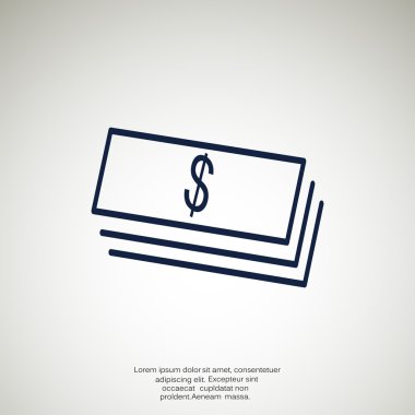 Dolar web simgesi yığını