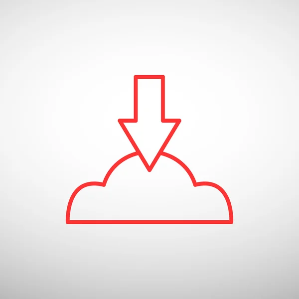 Símbolo de upload de arquivos na nuvem — Vetor de Stock