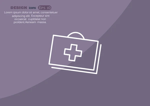 Caso médico icono web — Vector de stock