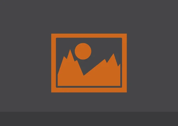 Immagine del paesaggio icona web — Vettoriale Stock