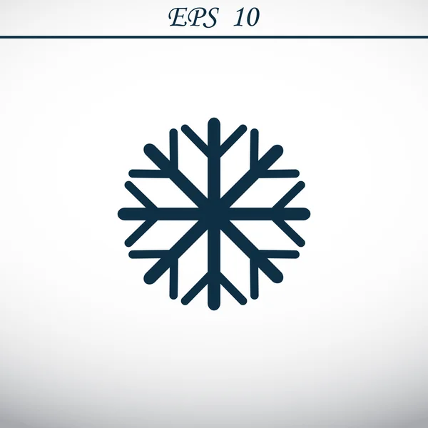 Sneeuwvlok eenvoudige web pictogram — Stockvector