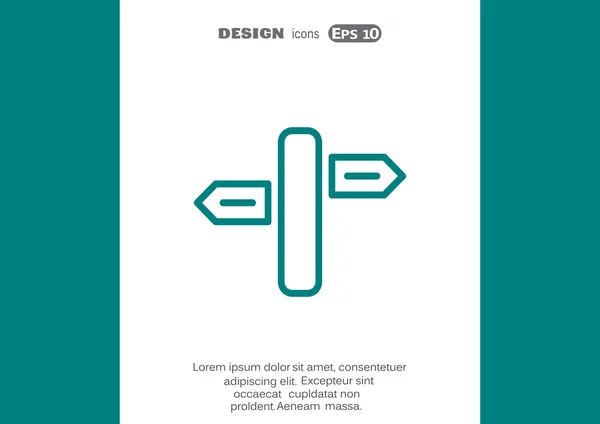 Aanwijzer wegpictogram — Stockvector