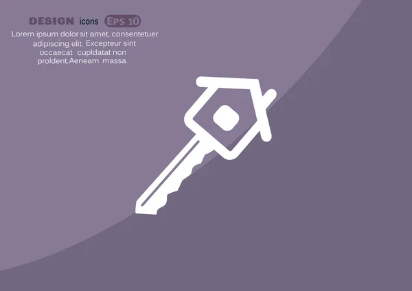 Haus Schlüssel Web-Symbol — Stockvektor