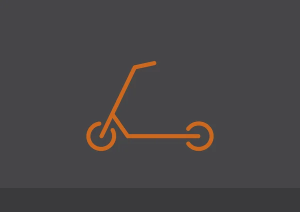 Scooter voor kinderen pictogram — Stockvector