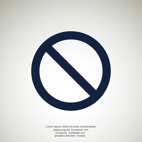 Prohibición Signo Web icono — Archivo Imágenes Vectoriales