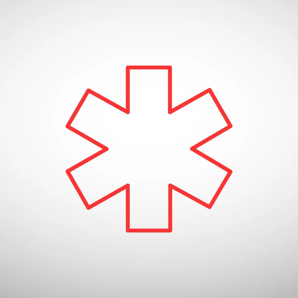 Medicin symbolen enkel spindelväv ikonen — Stock vektor