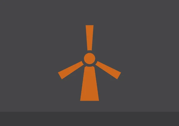 Rüzgar jeneratör web simgesi — Stok Vektör