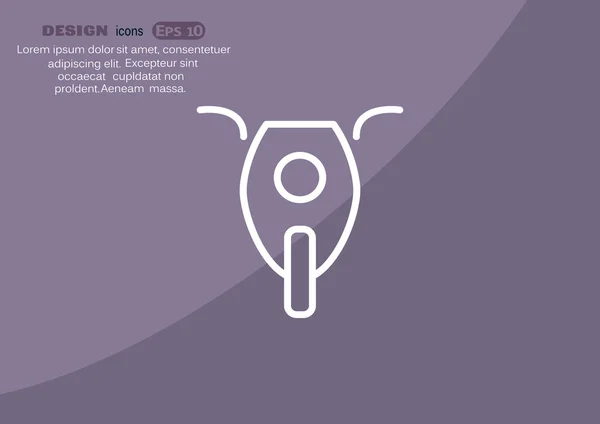 Eenvoudige motorfiets web pictogram — Stockvector