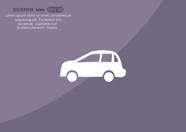 Icône web voiture simple — Image vectorielle