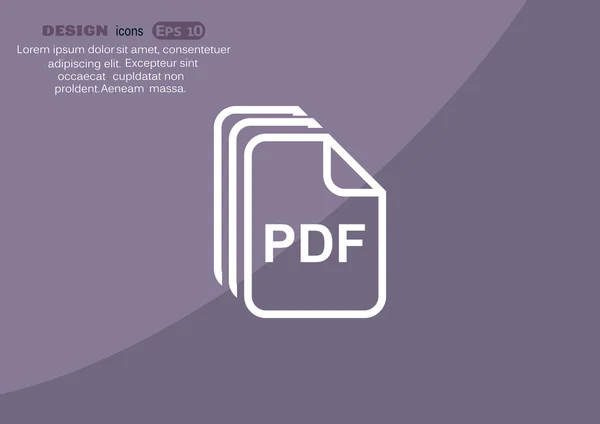 Αρχεία Pdf απλό web εικονίδιο — Διανυσματικό Αρχείο