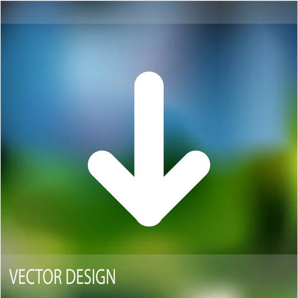 Pfeil zeigt nach unten — Stockvektor