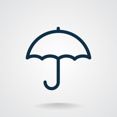 Basit anahat şemsiye web simgesi