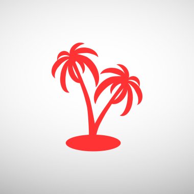 palmiye ağaçları ile egzotik ada