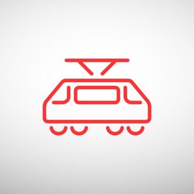 Basit tramvay web simgesi