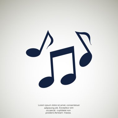 Müzik web simgesi notlar