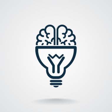 Ampul simgesi olan beyin