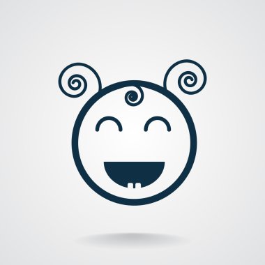 Mutlu bir çocuk yüzü doodle