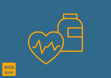 Kardiyoloji tıp basit web simgesi