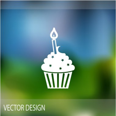 Cupcake tatlı mum ile