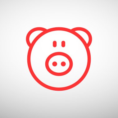 Domuz kafa basit web simgesi