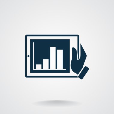 Dijital tablet basit web simgesi