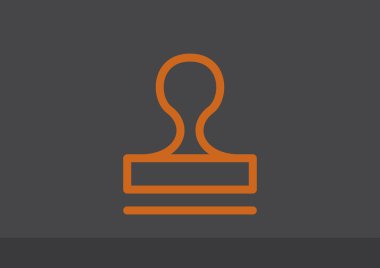 Mühür stamper kavramı simgesi