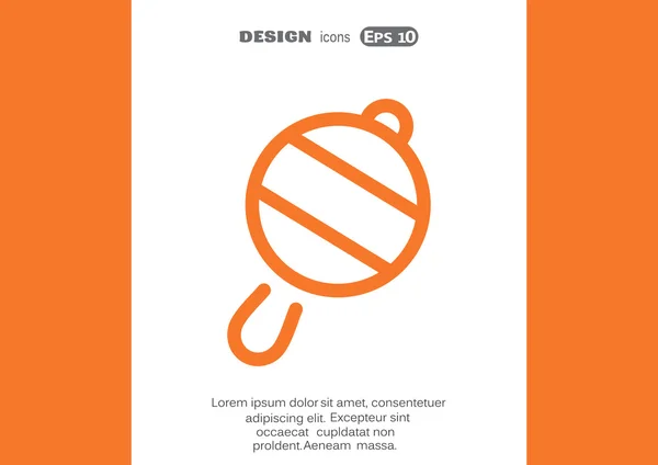 Eenvoudige baby rammelaar pictogram — Stockvector