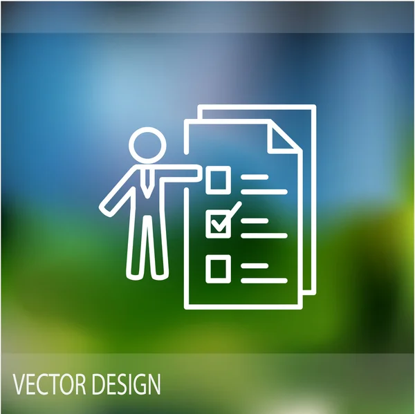 Menselijke met takenlijst web pictogram — Stockvector