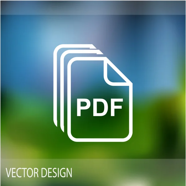 Archivos PDF icono web simple — Vector de stock