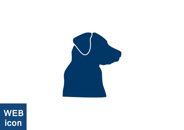 Signo con silueta de perro doméstico — Vector de stock