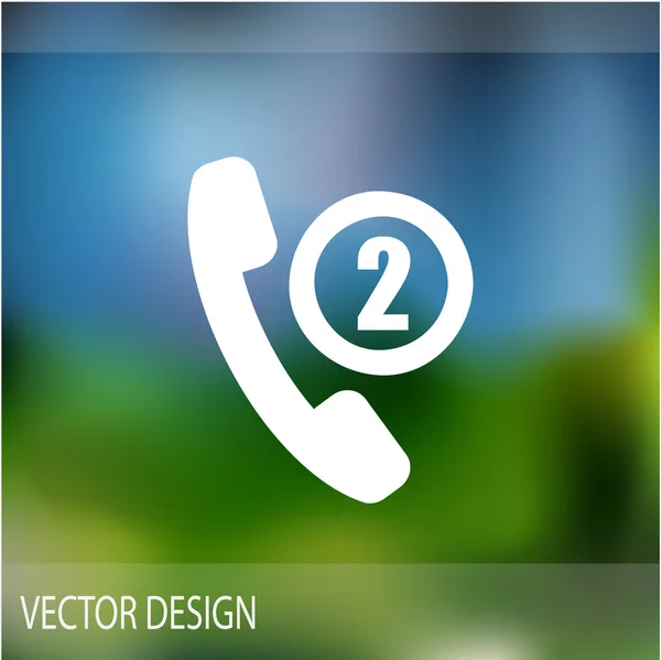 Phone tube with two missing calls — Stock Vector
