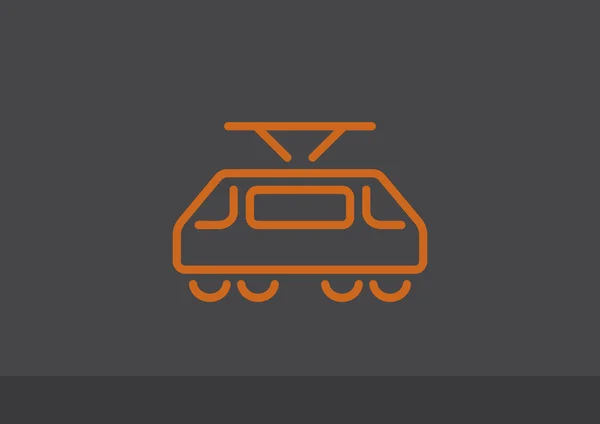 Semplice icona web tram — Vettoriale Stock