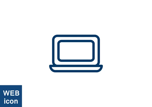 Ikona webu jednoduchý notebook — Stockový vektor