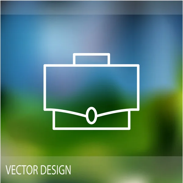 Simple icono web maletín — Vector de stock