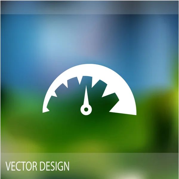 Icono web de velocímetro simple — Vector de stock