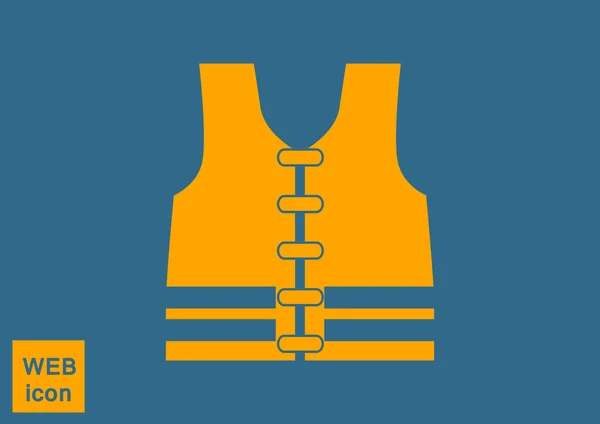 Веб-иконка спасательного жилета — стоковый вектор