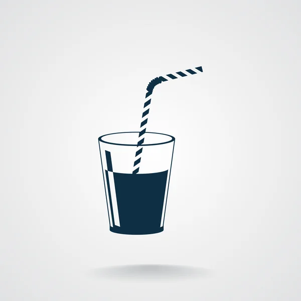 Κύπελλο με δροσιστικό ποτό εικονίδιο — Διανυσματικό Αρχείο