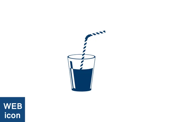 Beker met verfrissende drankje pictogram — Stockvector