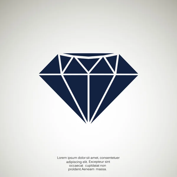 Diamant web pictogram — Stockvector