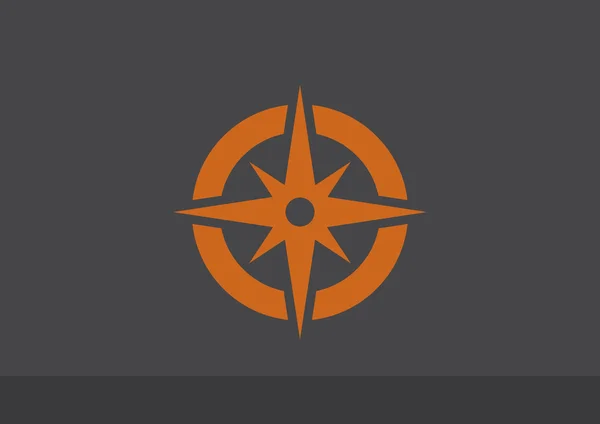 Kompass spindelväv ikonen — Stock vektor