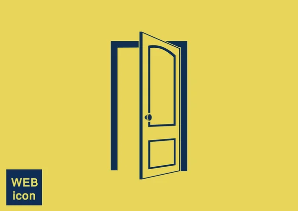 Web-Ikone der offenen Tür — Stockvektor