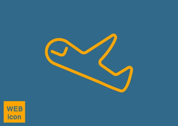 Icono web de avión con esquema Airbus — Archivo Imágenes Vectoriales