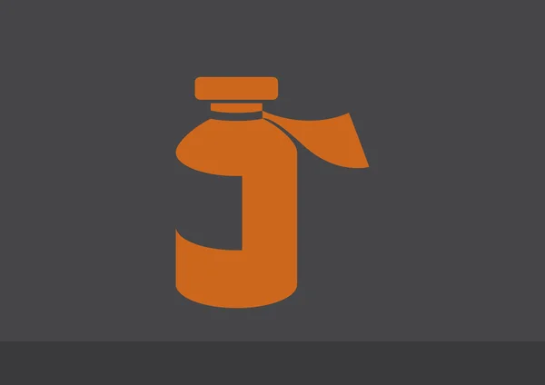 Geneeskunde fles web pictogram — Stockvector