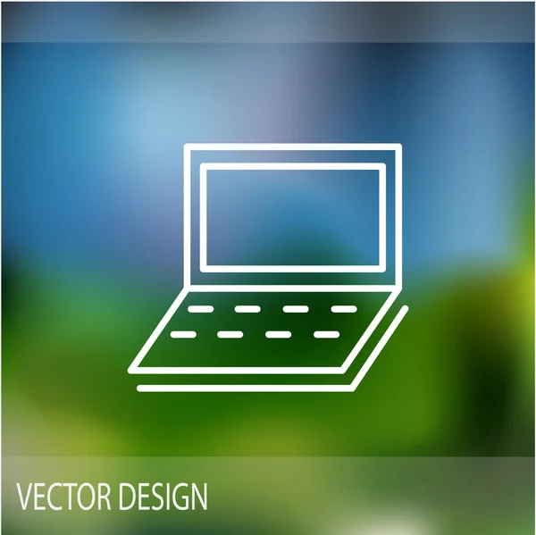 Simple laptop web icon — Stock Vector