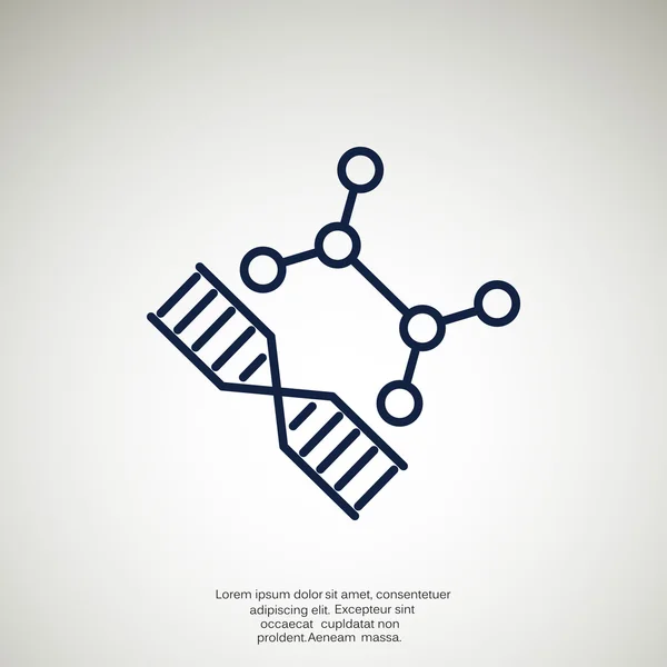 ADN genética icono web — Vector de stock