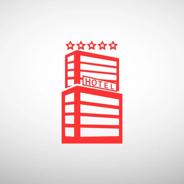 Edificio del hotel icono simple — Vector de stock