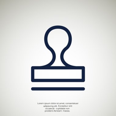 Mühür stamper kavramı simgesi