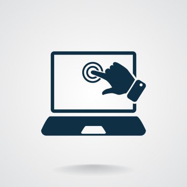 Dokunmatik ekranda dizüstü web simgesi