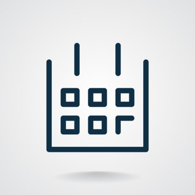 Takvim basit web simgesi yaprak